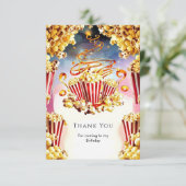 Carte De Remerciements Anniversaire Enchanted D'Aquarelle Popcorn (Debout devant)