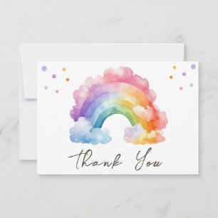 Carte De Remerciements Anniversaire Enfant Arc-en-Ciel Fou