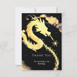 Carte De Remerciements Anniversaire Enfant Dragon Fantaisiste