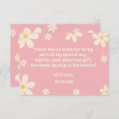 Carte De Remerciements Anniversaire enfant fleur rétro Daisy (Devant / Derrière)