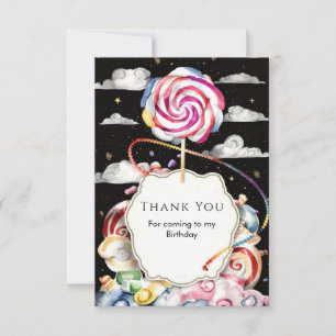 Carte De Remerciements Anniversaire Fantaisiste Candyland