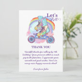 Carte De Remerciements Anniversaire Filles Patin à roulettes violet (Debout devant)