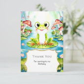 Carte De Remerciements Anniversaire Grenouille Pastel Colorée (Debout devant)