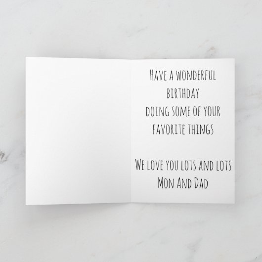 Carte De Remerciements Anniversaire irréfutable (Intérieur)