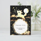 Carte De Remerciements Anniversaire Loup Hurlant Fantaisiste (Debout devant)