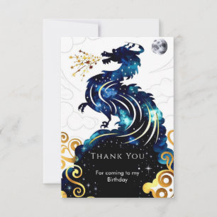 Carte De Remerciements Anniversaire Magique du Dragon Radieux