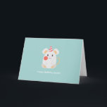 Carte De Remerciements Anniversaire mignon de souris<br><div class="desc">Les cartes d'anniversaire ou la fête d'anniversaire adorables vous remercient des notes.</div>