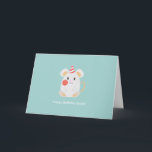 Carte De Remerciements Anniversaire mignon de souris<br><div class="desc">Les cartes d'anniversaire ou la fête d'anniversaire adorables vous remercient des notes.</div>