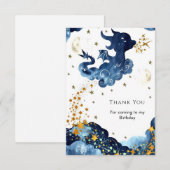 Carte De Remerciements Anniversaire Modifiable de Dragon Mignon (Devant / Derrière)