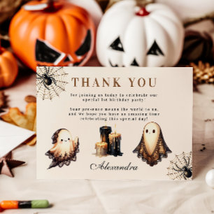 Carte De Remerciements Anniversaire Neutral Little Ghoul