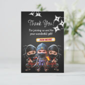 Carte De Remerciements Anniversaire Ninja (Debout devant)