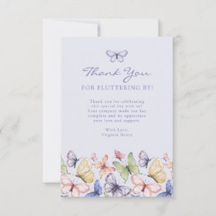 Carte De Remerciements Anniversaire Papillon Violet