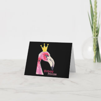 Carte De Remerciements Anniversaire Princesse Flamant rose fille | Flaman