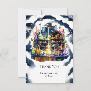 Carte De Remerciements Anniversaire Scientifique de Chimie Simple Enchant