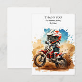 Carte De Remerciements Anniversaire Simple Boho Moto (Devant / Derrière)