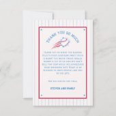 Carte De Remerciements Anniversaire Sportif Enfant Baseball (Devant)