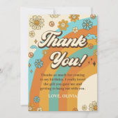 Carte De Remerciements Anniversaire super Retro Rainbow (Devant)