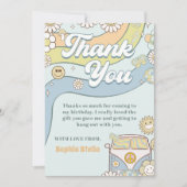 Carte De Remerciements Anniversaire super Retro Rainbow (Devant)