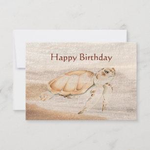 Carte De Remerciements Anniversaire Totalement génial Turtle amusant Anim