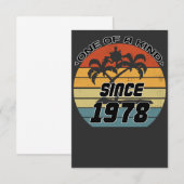 Carte De Remerciements Anniversaire vintage 78 (Devant / Derrière)