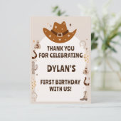 Carte De Remerciements Anniversaire Wild One Cowboy (Debout devant)