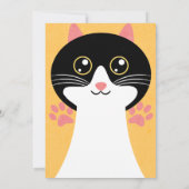 Carte De Remerciements Annonce de l'arrivée de bébé chaton mignon (Dos)