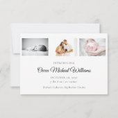 Carte De Remerciements Annonce de naissance de bébé soeur ou frère cadet (Dos)