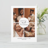 Carte De Remerciements Annonce de naissance de photo de remerciement d'am (Debout devant)