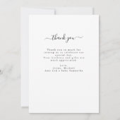 Carte De Remerciements Annonce de naissance de photo de remerciement d'am (Dos)