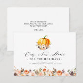 Carte De Remerciements annonce de remerciement moderne avec citrouille (Devant / Derrière)