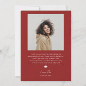 Carte De Remerciements Annonce de remise de diplôme à l'arche rouge GRAD (Dos)