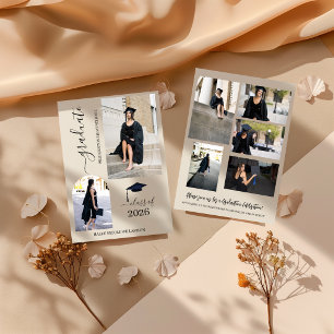 Carte De Remerciements Annonce de remise de diplôme minimaliste 2026 pour