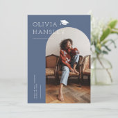 Carte De Remerciements Annonce de remise de diplôme Nom du diplômé Arche (Debout devant)