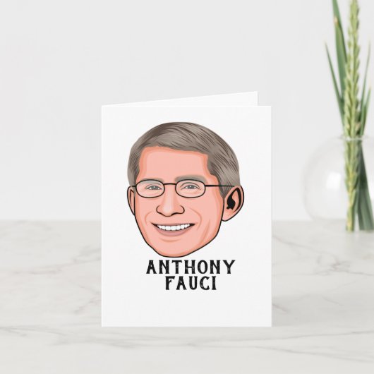 CARTE DE REMERCIEMENTS ANTHONY FAUCI PERSONNALISÉ (Devant)