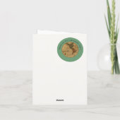 Carte De Remerciements Antique 1786 Western Hemisphere Map Party (Dos)