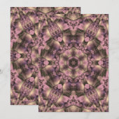 Carte De Remerciements Antiquité rose victorienne (Devant / Derrière)