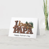 *~* AP86 I LOVE PAPA Fête des pères Card
