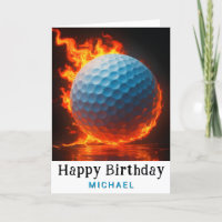 *~* AP94 Feu moderne Ball Birthday Card