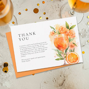 Carte De Remerciements Aperol Spritz Aquarelle Baby Shower