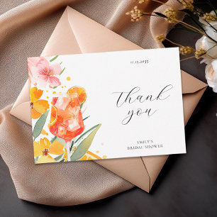 Carte De Remerciements Aperol Spritz Aquarelle Baby Shower de Mariage