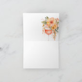 Carte De Remerciements Aperol Spritz Floral Fête de Mariage (Intérieur)