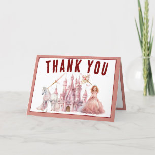Carte De Remerciements Appel à toutes les princes Château Magique 8e anni