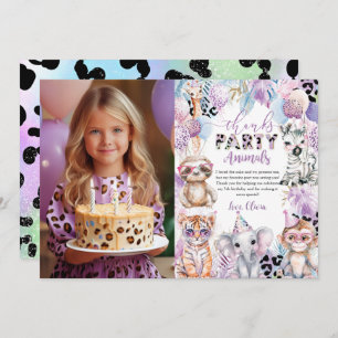 Carte De Remerciements Appeler tous les animaux de fête Jungle Safari Ann