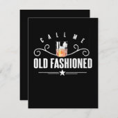 Carte De Remerciements Appelez-Moi Le Vieux Whiskey Et Le Bourbon Drôle (Devant / Derrière)