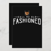 Carte De Remerciements Appelez-moi Whiskey à l'ancienne mode (Devant / Derrière)