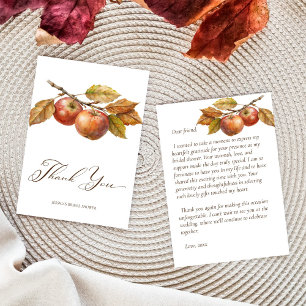 Carte De Remerciements Appley toujours après pomme chute nuptiale douche