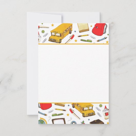 Carte De Remerciements Appréciation de l'enseignant (Dos)