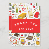 Carte De Remerciements Appréciation de l'enseignant (Devant / Derrière)