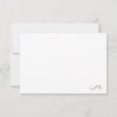 Carte De Remerciements Appréciation de l'enseignant de fleurs blanches pl (Dos)