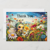 Carte De Remerciements Appréciation de l'enseignant Fleur sauvage de l'ab (Devant)